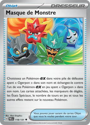 Carte Pokémon Masque de Monstre 118/131 Peu commune Évolutions Prismatiques