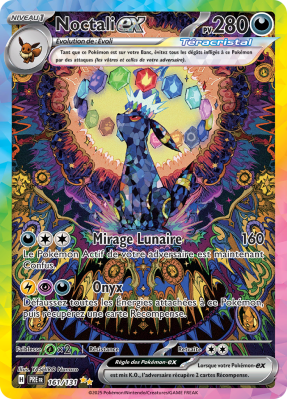 Carte Pokémon Noctali-ex 161/131 Alternative Évolutions Prismatiques