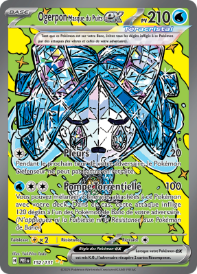 Carte Pokémon Ogerpon Masque du Puits-ex 152/131 Alternative Évolutions Prismatiques