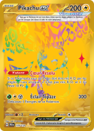 Carte Pokémon Pikachu-ex 179/131 Gold Évolutions Prismatiques