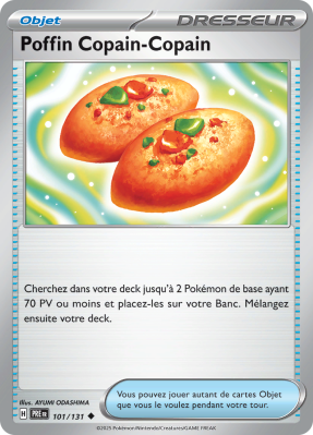 Carte Pokémon Poffin Copain-Copain 101/131 Peu commune Évolutions Prismatiques