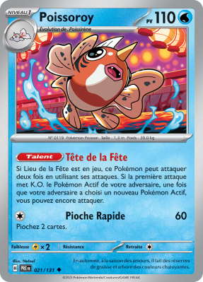 Carte Pokémon Poissoroy 021/131 Peu commune Évolutions Prismatiques