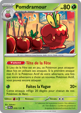 Carte Pokémon Pomdramour 010/131 Peu commune Évolutions Prismatiques
