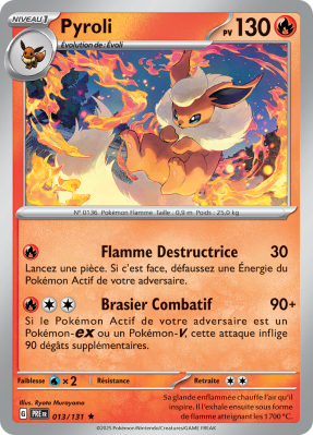 Carte Pokémon HOLO Pyroli 013/131 PRE SV8.5 Evolution Prismatique FR