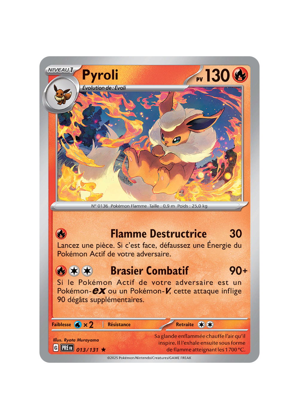 Coffret 10 Cartes Pokémon – Pyroli 013/131 Holo/Random – Myboost Évolutions Prismatiques – Français