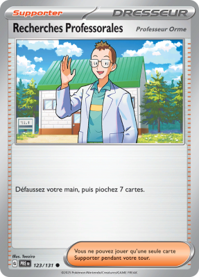 Carte Pokémon Recherches Professorales 123/131 Commune Évolutions Prismatiques