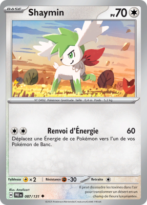 Carte Pokémon Shaymin 087/131 Peu commune Évolutions Prismatiques