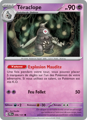 Carte Pokémon Téraclope 036/131 Commune Évolutions Prismatiques