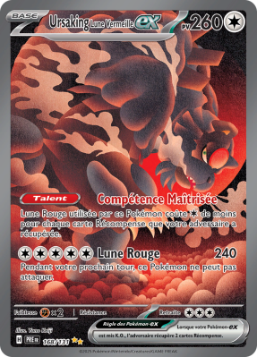 Carte Pokémon Ursaking Lune Vermeille-ex 168/131 Alternative Évolutions Prismatiques