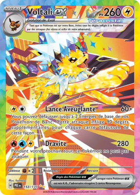 Carte Pokémon Voltali-ex 153/131 Alternative Évolutions Prismatiques