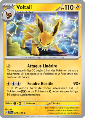 Carte Pokémon Voltali 029/131 Holographique Évolutions Prismatiques