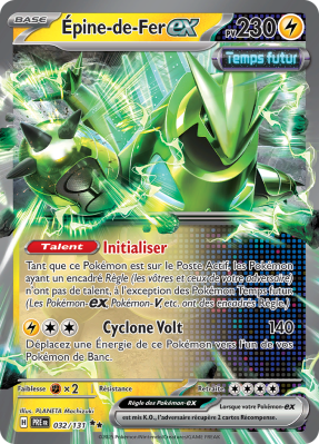 Carte Pokémon Épine-de-Fer-ex 032/131 Double rare Évolutions Prismatiques