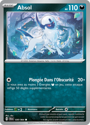 Carte Pokémon Absol 030/064 Commune Fable Nébuleuse