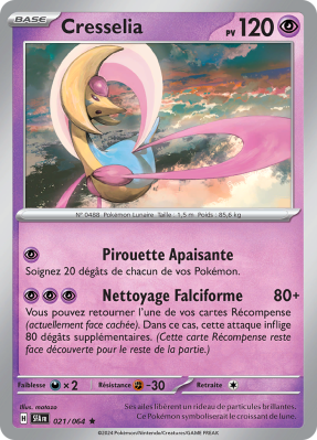 Carte Pokémon Cresselia 021/064 Holographique Fable Nébuleuse