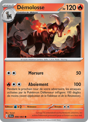 Carte Pokémon Démolosse 008/064 Commune Fable Nébuleuse