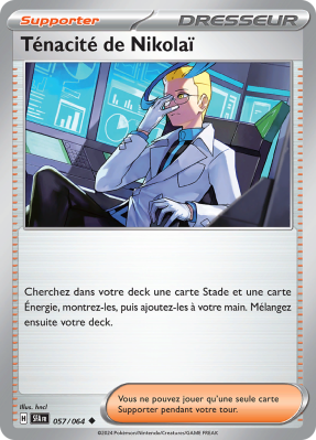 Carte Pokémon Ténacité de Nikolaï 057/064 Peu commune Fable Nébuleuse