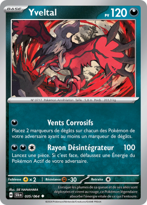 Carte Pokémon Yveltal 035/064 Peu commune Fable Nébuleuse