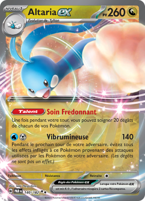 Carte Pokémon Altaria-ex 140/182 Double rare Faille Paradoxe