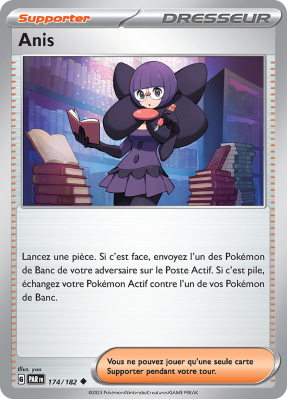 Carte Pokémon Anis 174/182 Peu commune Faille Paradoxe