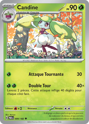 Carte Pokémon Candine 009/182 Peu commune Faille Paradoxe