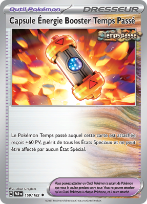 Carte Pokémon Capsule Énergie Booster Temps Passé 159/182 Peu commune Faille Paradoxe
