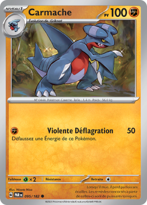 Carte Pokémon Carmache 095/182 Commune Faille Paradoxe