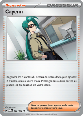 Carte Pokémon Cayenn 172/182 Peu commune Faille Paradoxe