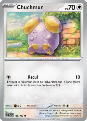 Carte Pokémon Chuchmur 148/182 Commune Faille Paradoxe