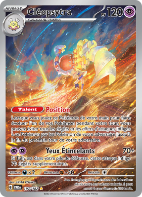 Carte Pokémon Cléopsytra 197/182 AR Faille Paradoxe