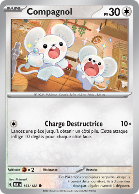 Carte Pokémon Compagnol 153/182 Commune Faille Paradoxe