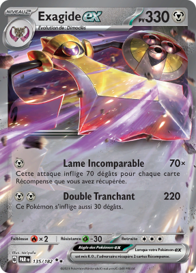 Carte Pokémon Exagide-ex 135/182 Double rare Faille Paradoxe