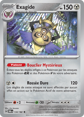Carte Pokémon Exagide 134/182 Holographique Faille Paradoxe