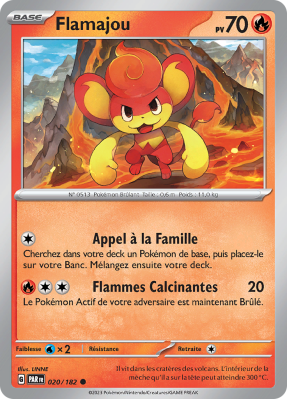 Carte Pokémon Flamajou 020/182 Commune Faille Paradoxe
