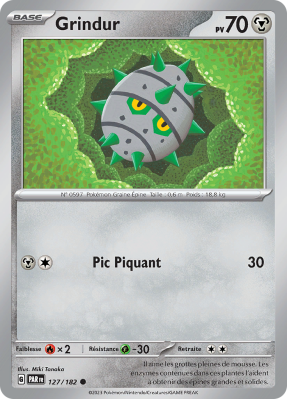 Carte Pokémon Grindur 127/182 Commune Faille Paradoxe