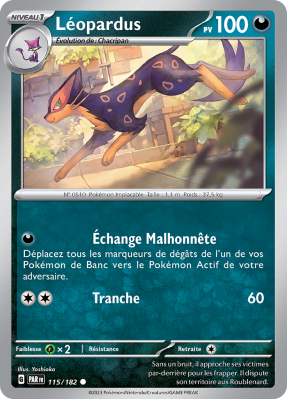 Carte Pokémon Léopardus 115/182 Commune Faille Paradoxe