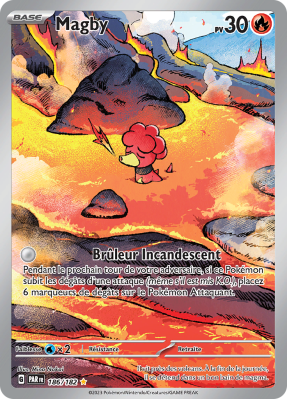 Carte Pokémon Magby 186/182 AR Faille Paradoxe