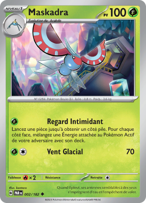 Carte Pokémon Maskadra 002/182 Peu commune Faille Paradoxe