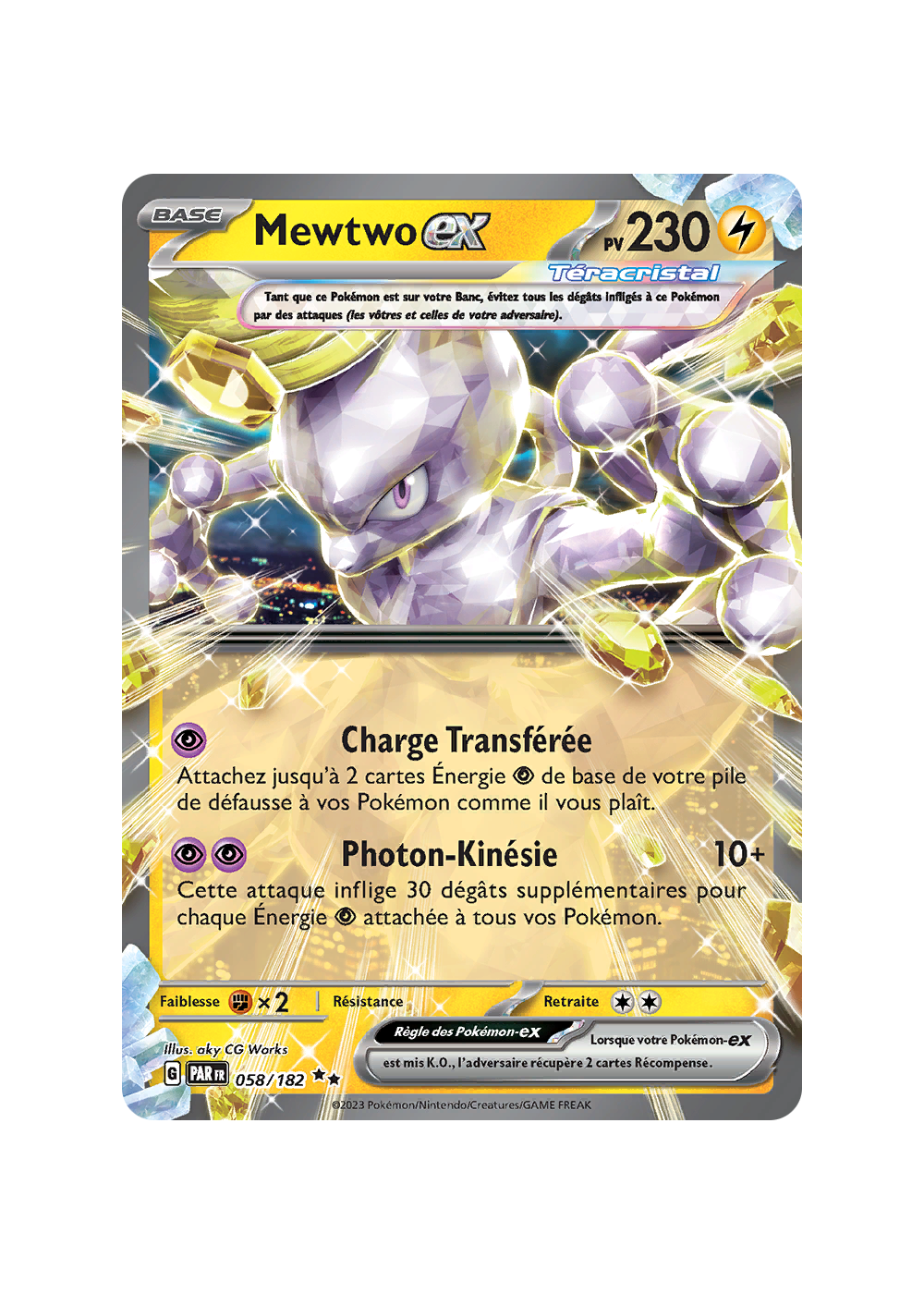 058 182 pokemon card Pokmon Tcg Mewtwo Ex 058/182 Full Art Pokemon Tcg Paradox Rift Mewtwo