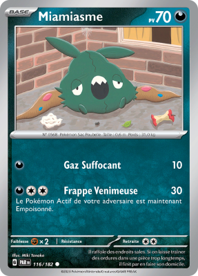Carte Pokémon Miamiasme 116/182 Commune Faille Paradoxe
