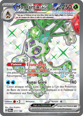 Carte Pokémon Momartik-ex 217/182 Ultra Rare Faille Paradoxe