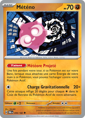 Carte Pokémon Météno 099/182 Peu commune Faille Paradoxe