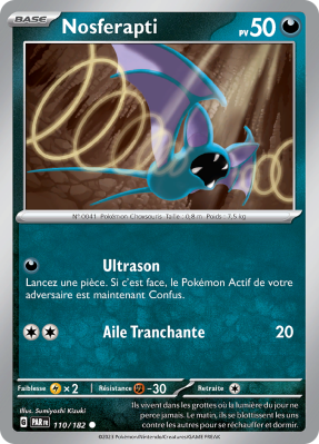 Carte Pokémon Nosferapti 110/182 Commune Faille Paradoxe