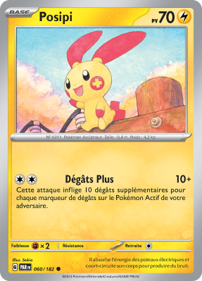 Carte Pokémon Posipi 060/182 Commune Faille Paradoxe