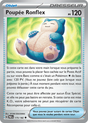 Carte Pokémon Poupée Ronflex 175/182 Peu commune Faille Paradoxe