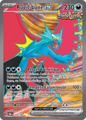 Carte Pokémon Rugit-Lune-ex 229/182 Ultra Rare Faille Paradoxe