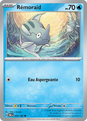 Carte Pokémon Rémoraid 033/182 Commune Faille Paradoxe