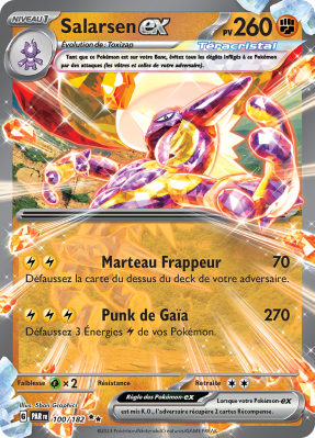 Carte Pokémon Salarsen-ex 100/182 Double rare Faille Paradoxe