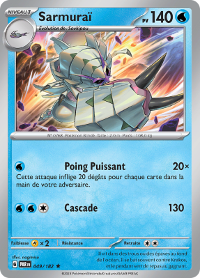 Carte Pokémon Sarmuraï 049/182 Holographique Faille Paradoxe