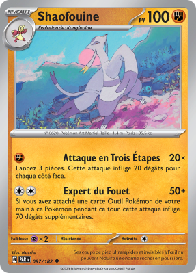 Carte Pokémon Shaofouine 097/182 Peu commune Faille Paradoxe