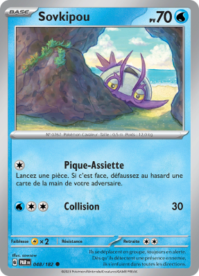 Carte Pokémon Sovkipou 048/182 Commune Faille Paradoxe